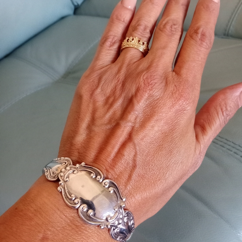 Artisan Handcrafted Solid Sterling Silver Cuff Br… - image 4